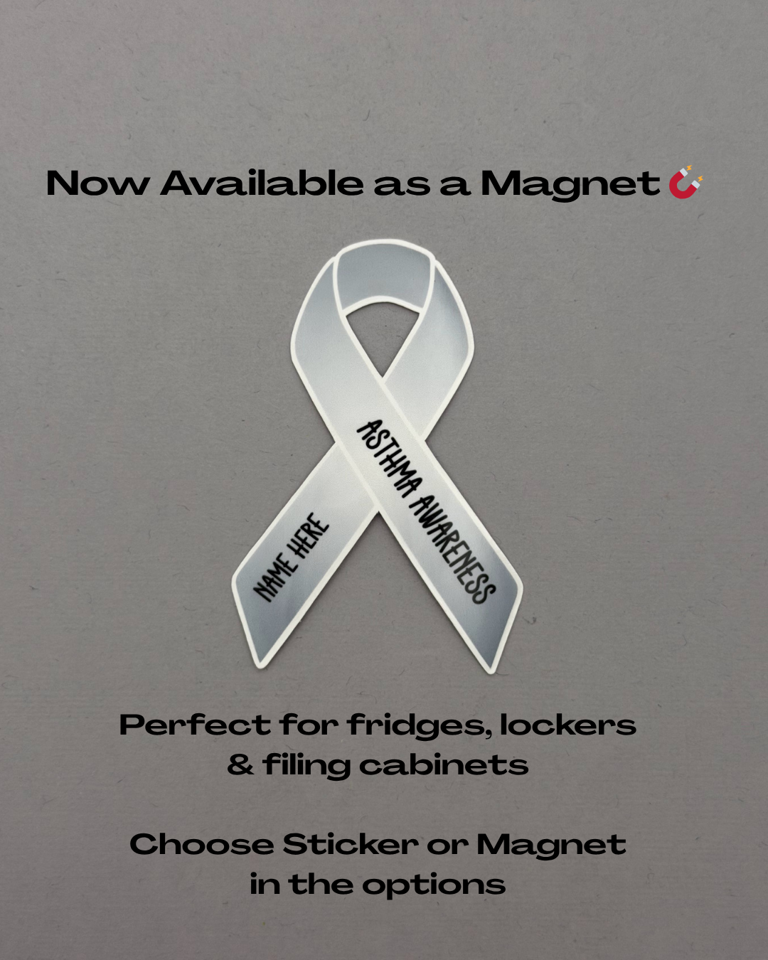 Asthma Awareness Custom Sticker or Magnet