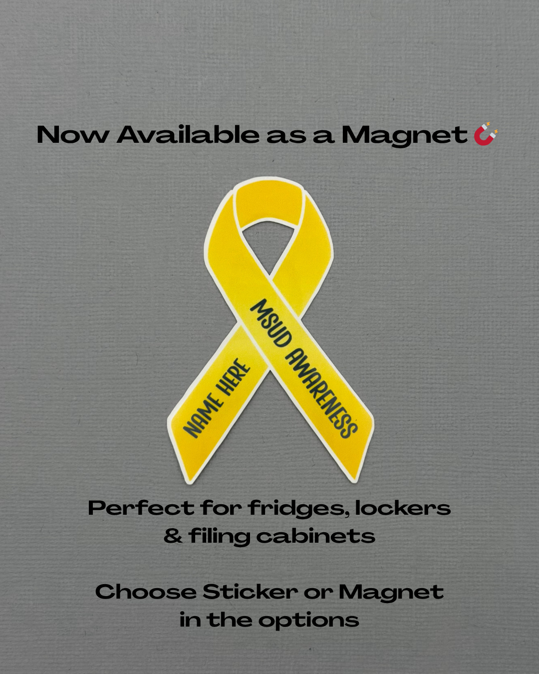 MSUD Awareness Custom Ribbon Sticker or Magnet | Maple Syrup Urine Disease