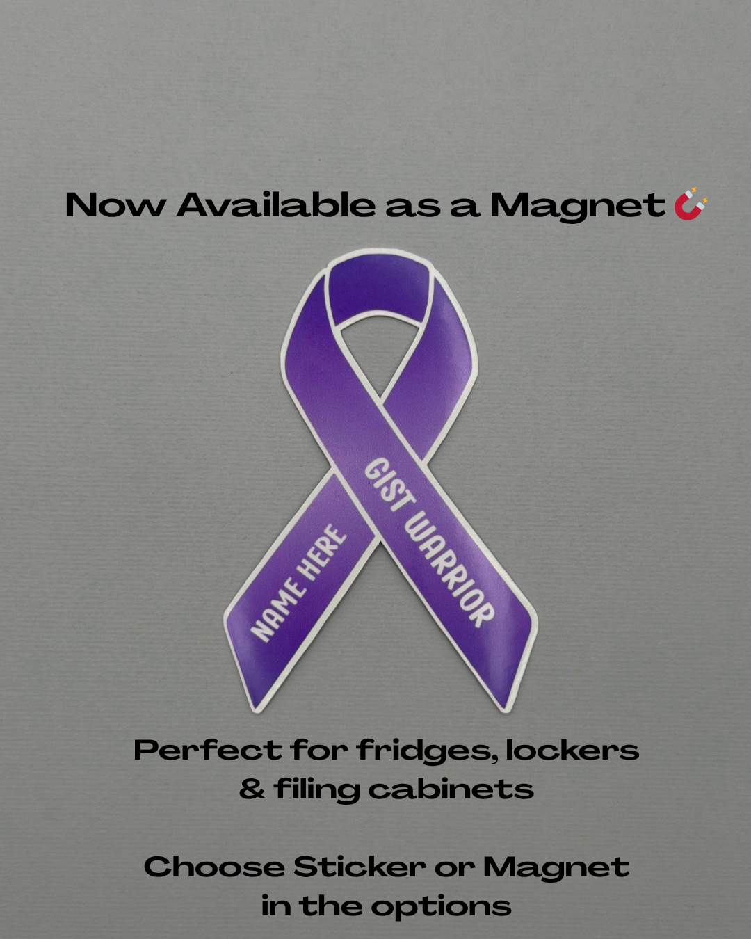 GIST Warrior Custom Ribbon Sticker or Magnet | Gastrointestinal Stromal Tumor