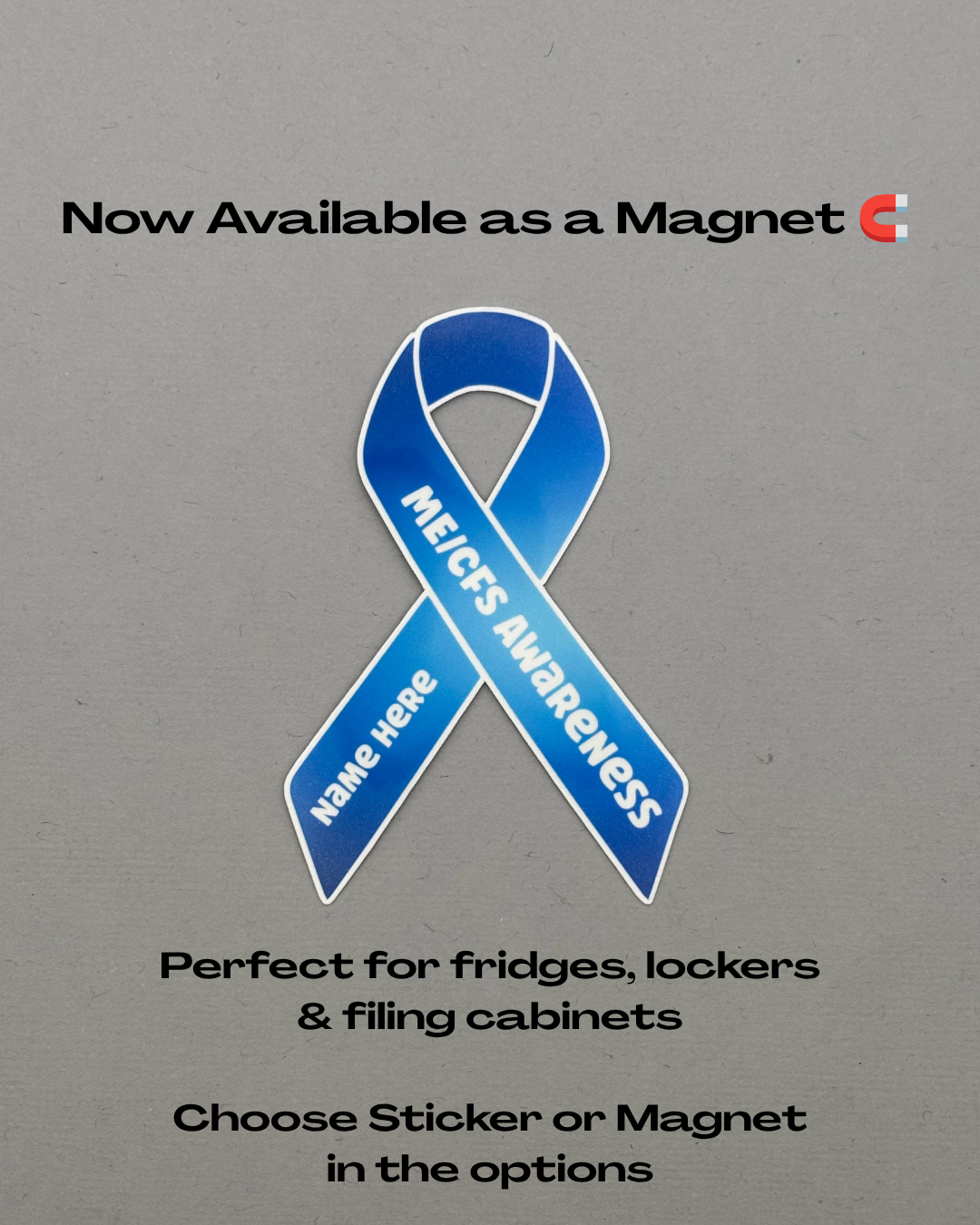 ME/CFS Awareness Custom Ribbon Sticker or Magnet