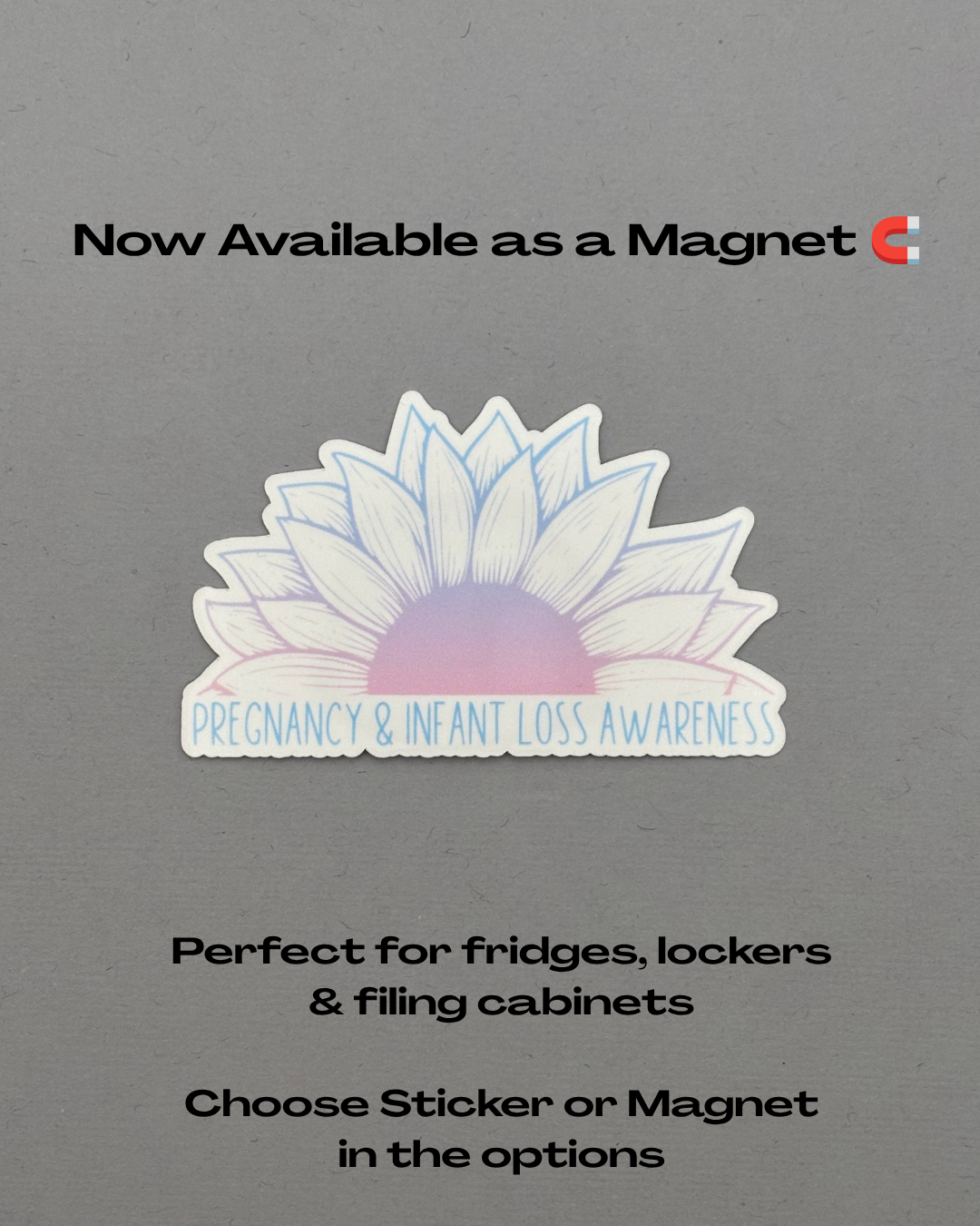 Pregnancy & Infant Loss Awareness Sunflower Sticker or Magnet