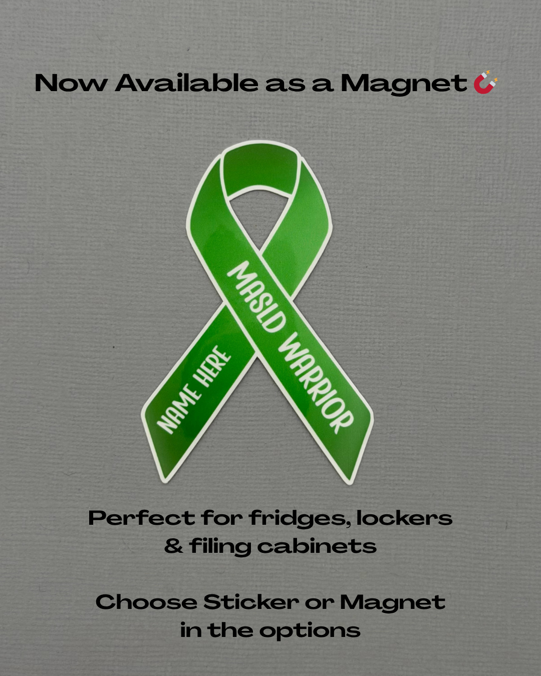 MASLD Warrior Custom Ribbon Sticker or Magnet | Metabolic Dysfunction–Associated Steatotic Liver Disease