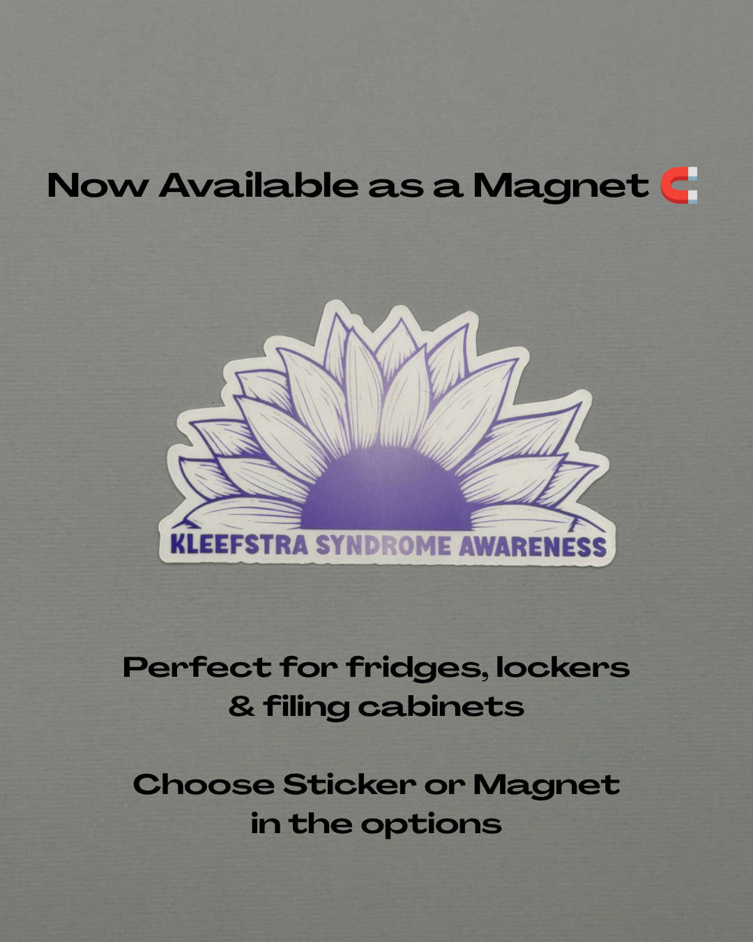 Kleefstra Syndrome Awareness Sunflower Sticker or Magnet
