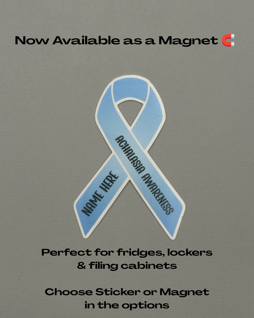Achalasia Awareness Custom Ribbon Sticker or Magnet