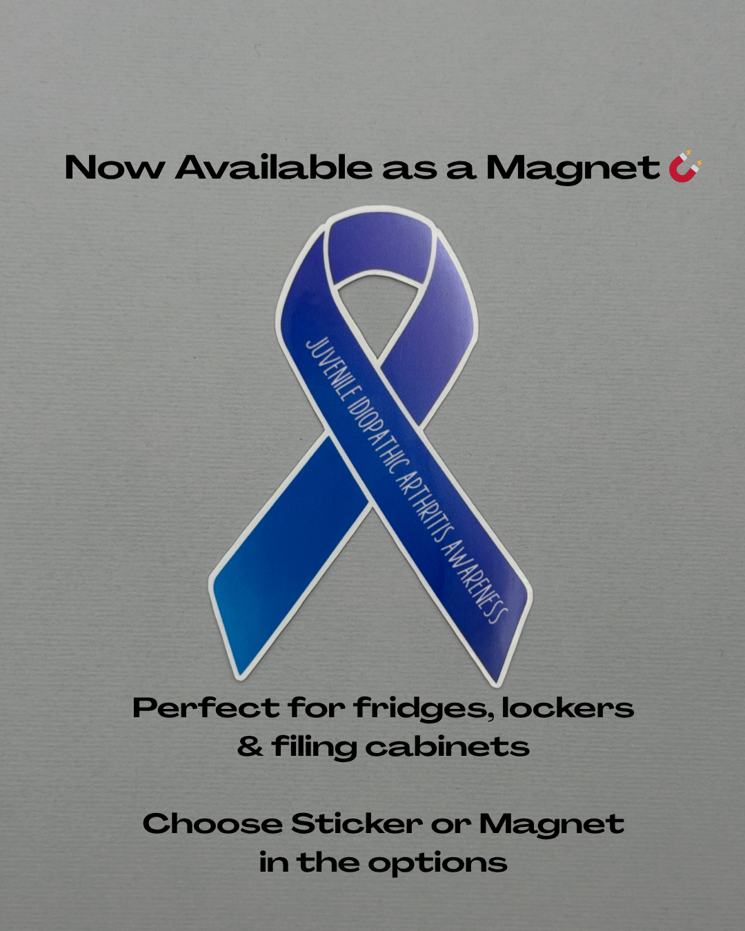 Juvenile Idiopathic Arthritis Awareness Ribbon Sticker or Magnet