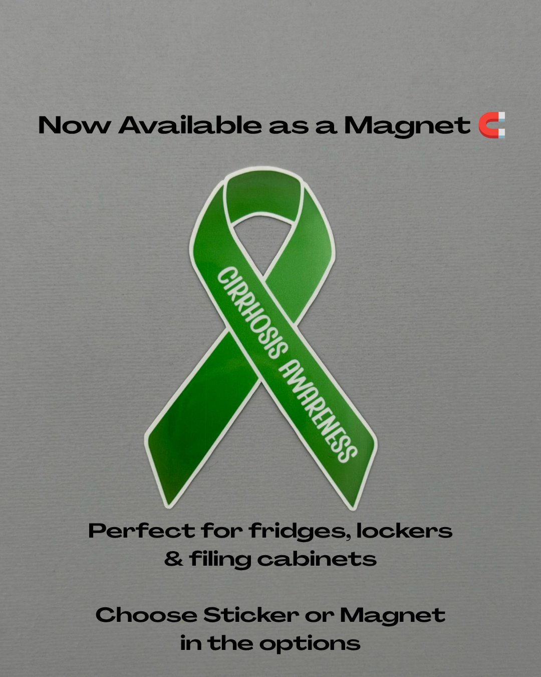 Cirrhosis Awareness Ribbon Sticker or Magnet