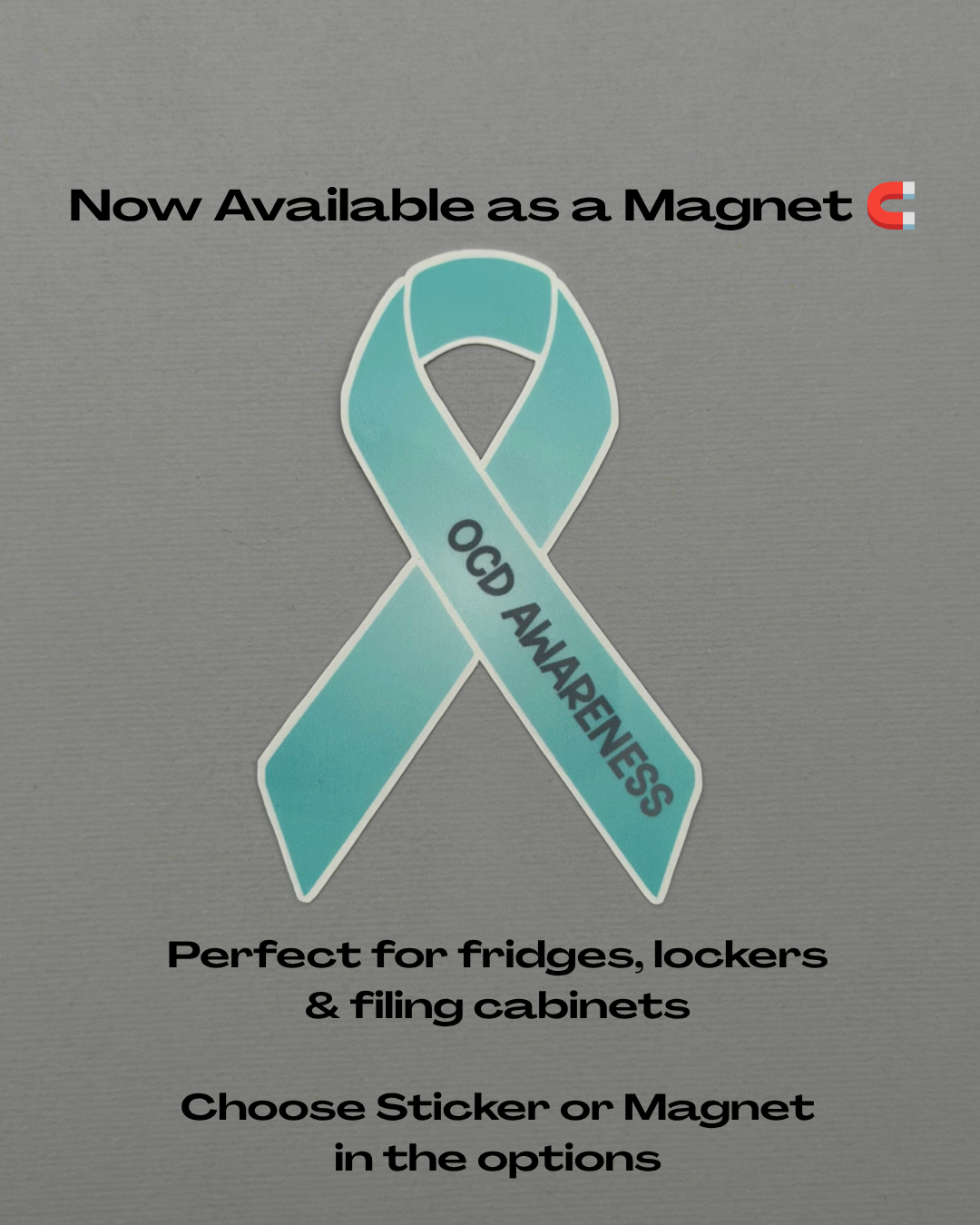 OCD Awareness Ribbon Sticker or Magnet | Obsessive-Compulsive Disorder