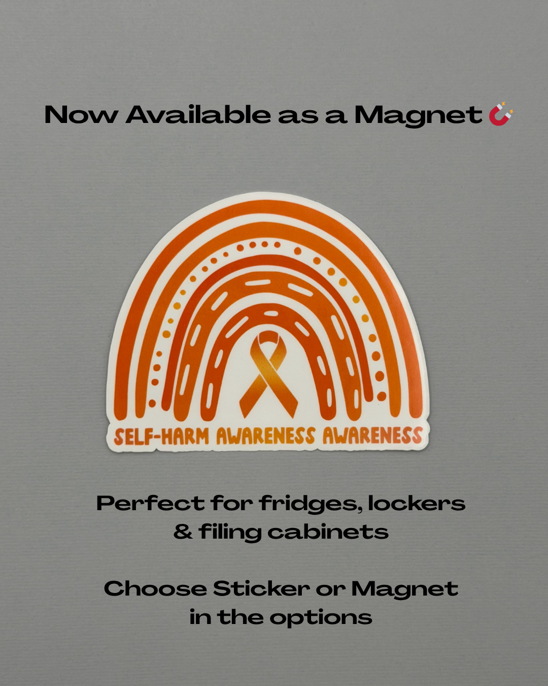 Self-Harm Awareness Rainbow Sticker or Magnet