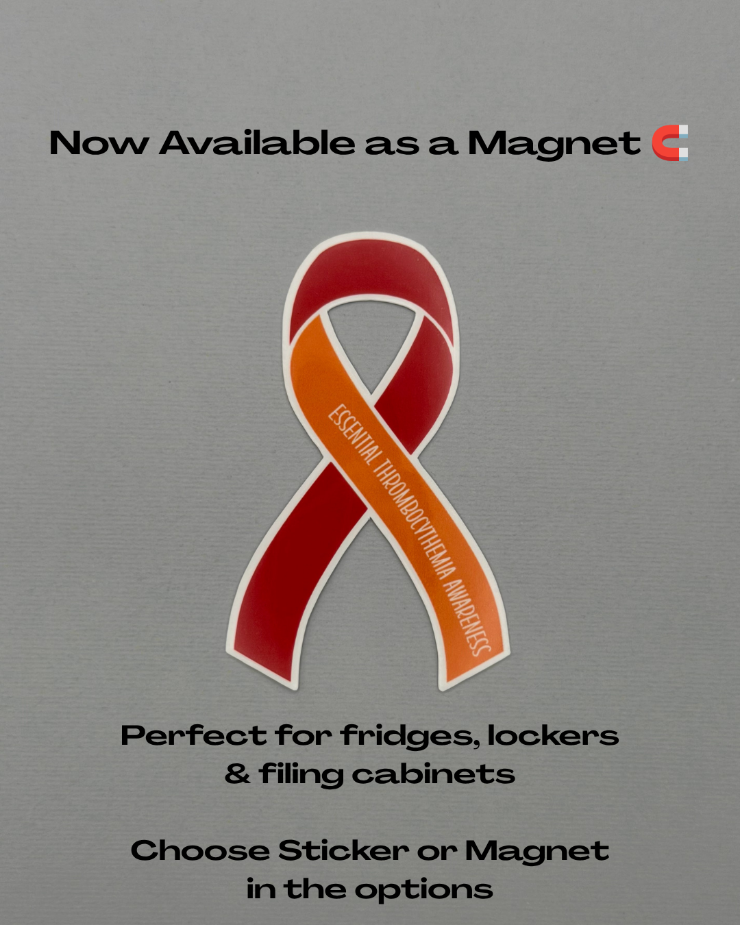 Essential Thrombocythemia Awareness Ribbon Sticker or Magnet | ET