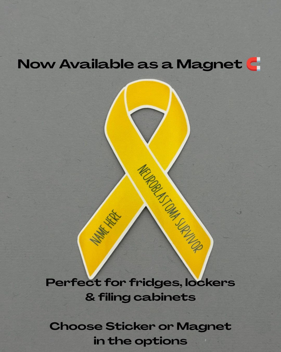 Neuroblastoma Survivor Custom Ribbon Sticker or Magnet