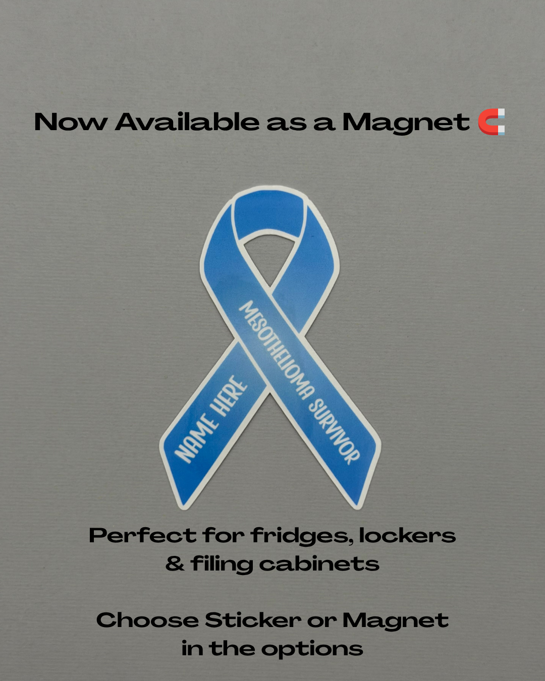 Mesothelioma Survivor Custom Ribbon Sticker or Magnet