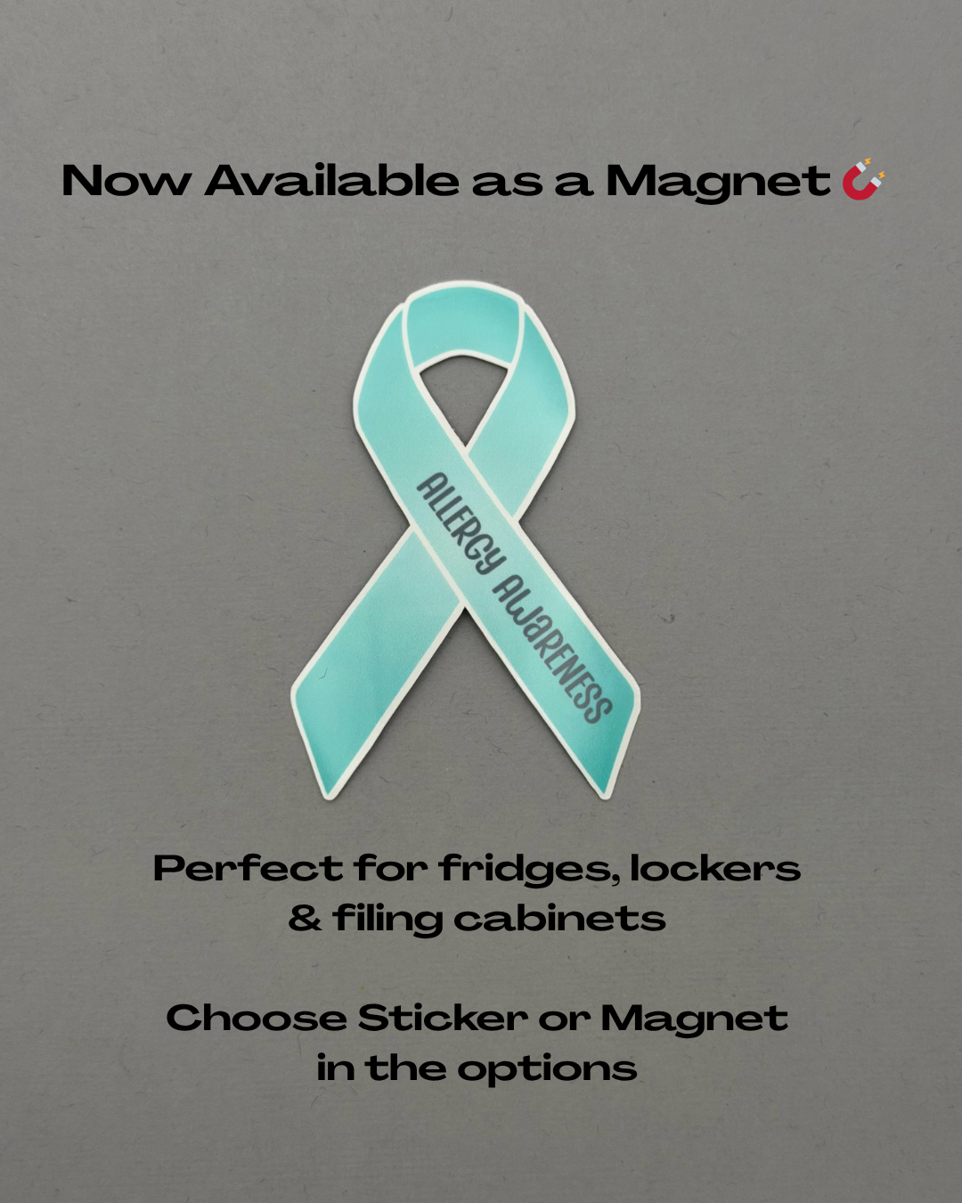 Allergy Awareness Ribbon Sticker or Magnet