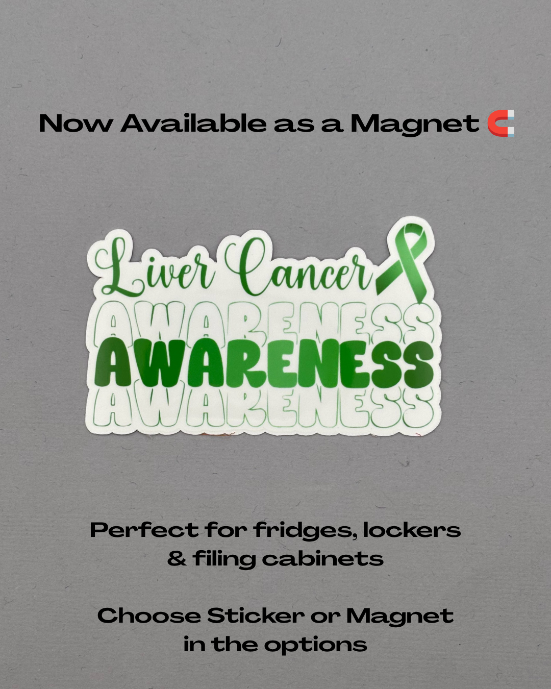 Liver Cancer Awareness Sticker or Magnet