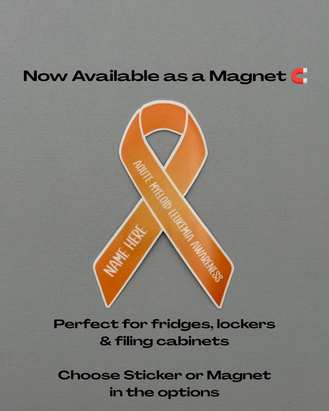 Acute Myeloid Leukemia Awareness Custom Ribbon Sticker | AML