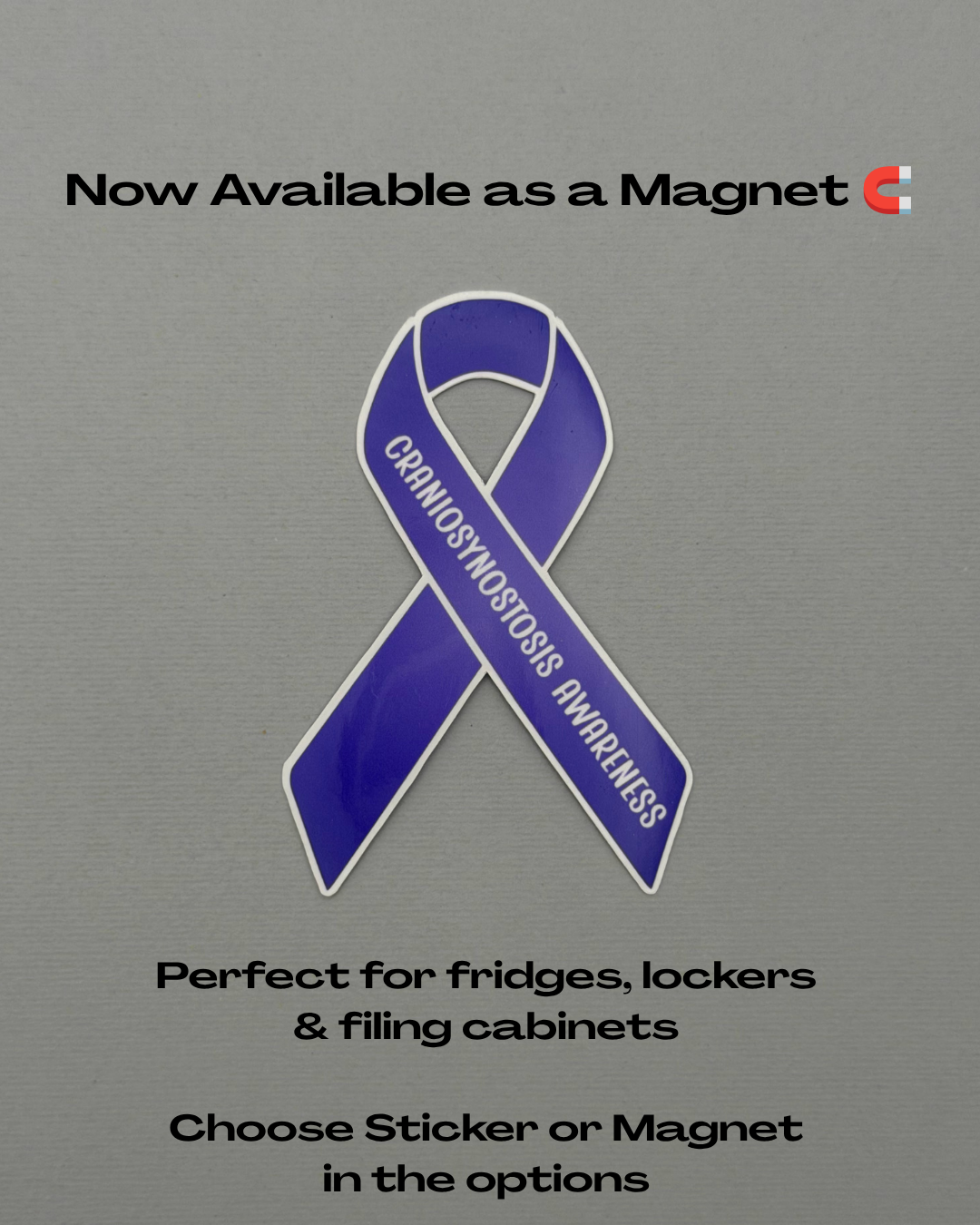 Craniosynostosis Awareness Ribbon Sticker or Magnet