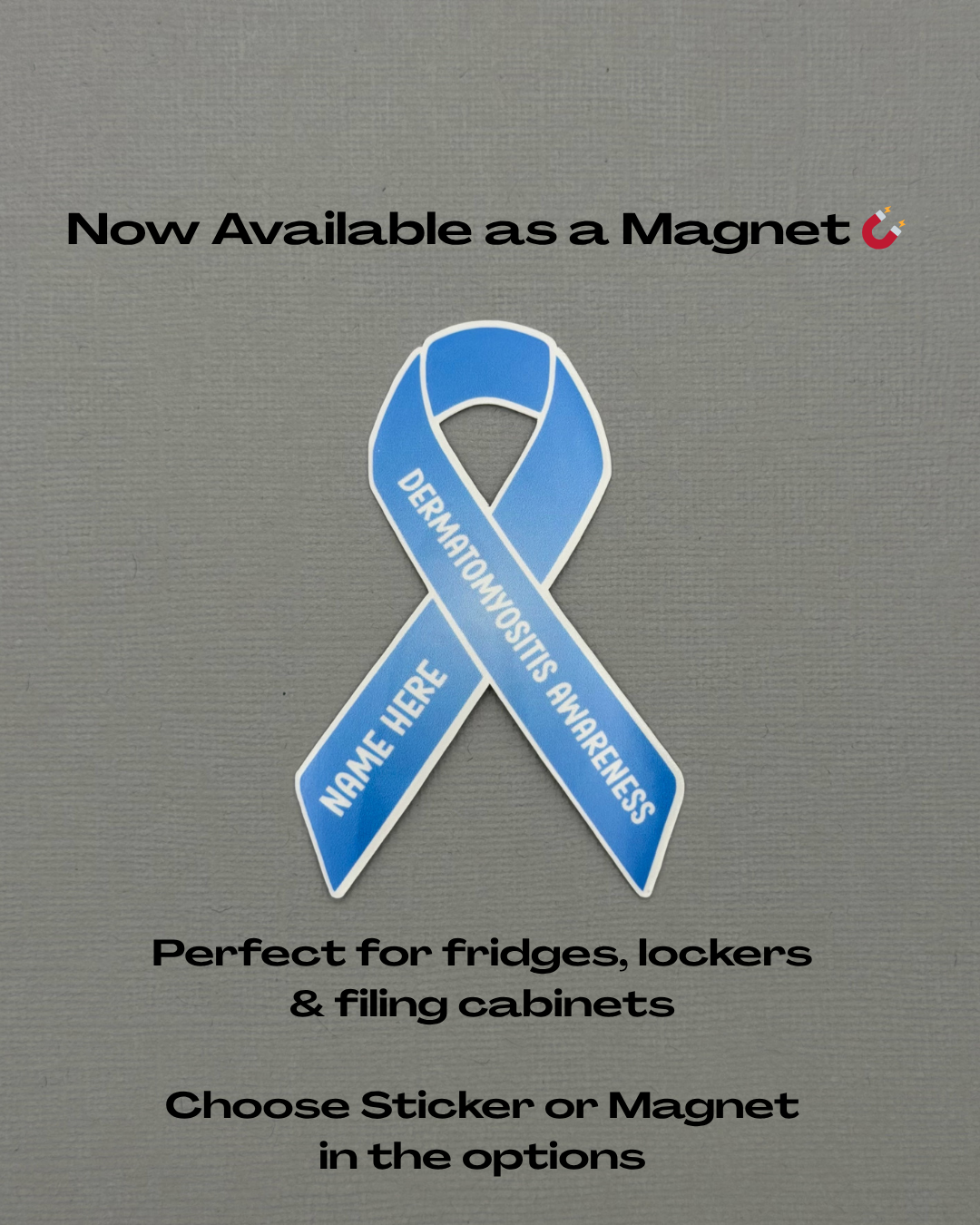 Dermatomyositis Awareness Custom Ribbon Sticker