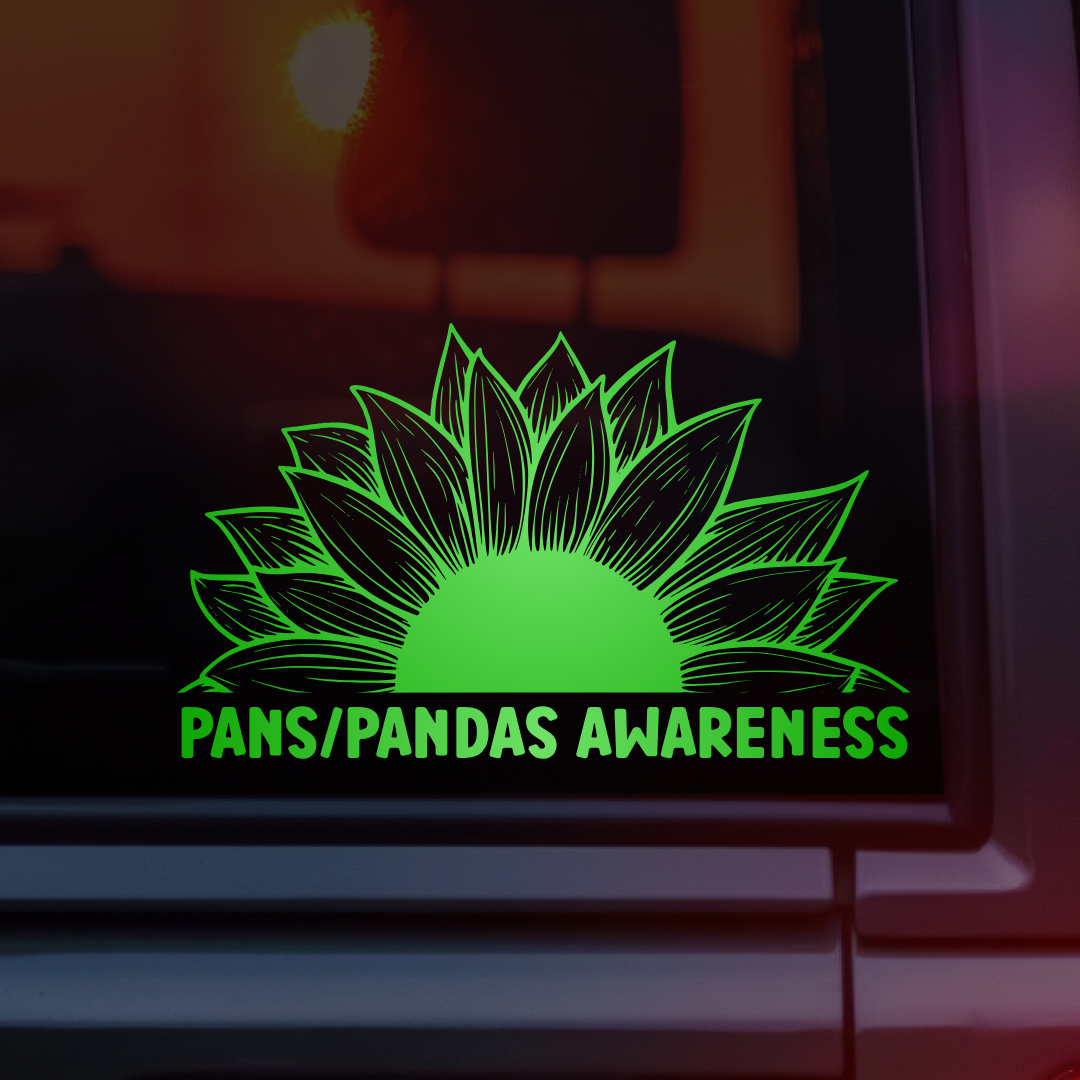 PANS/PANDAS Awareness Sunflower Car Decal