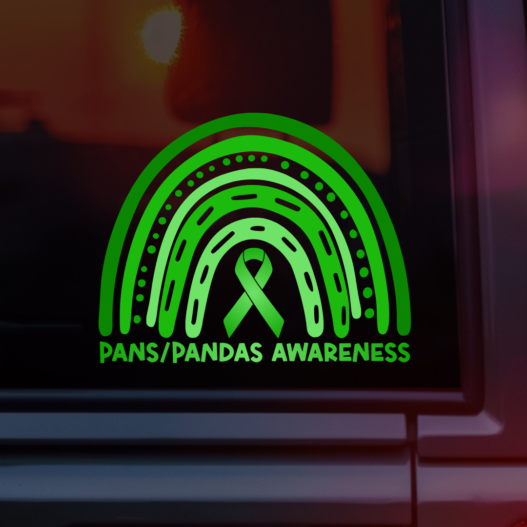 PANS/PANDAS Awareness Rainbow Car Decal