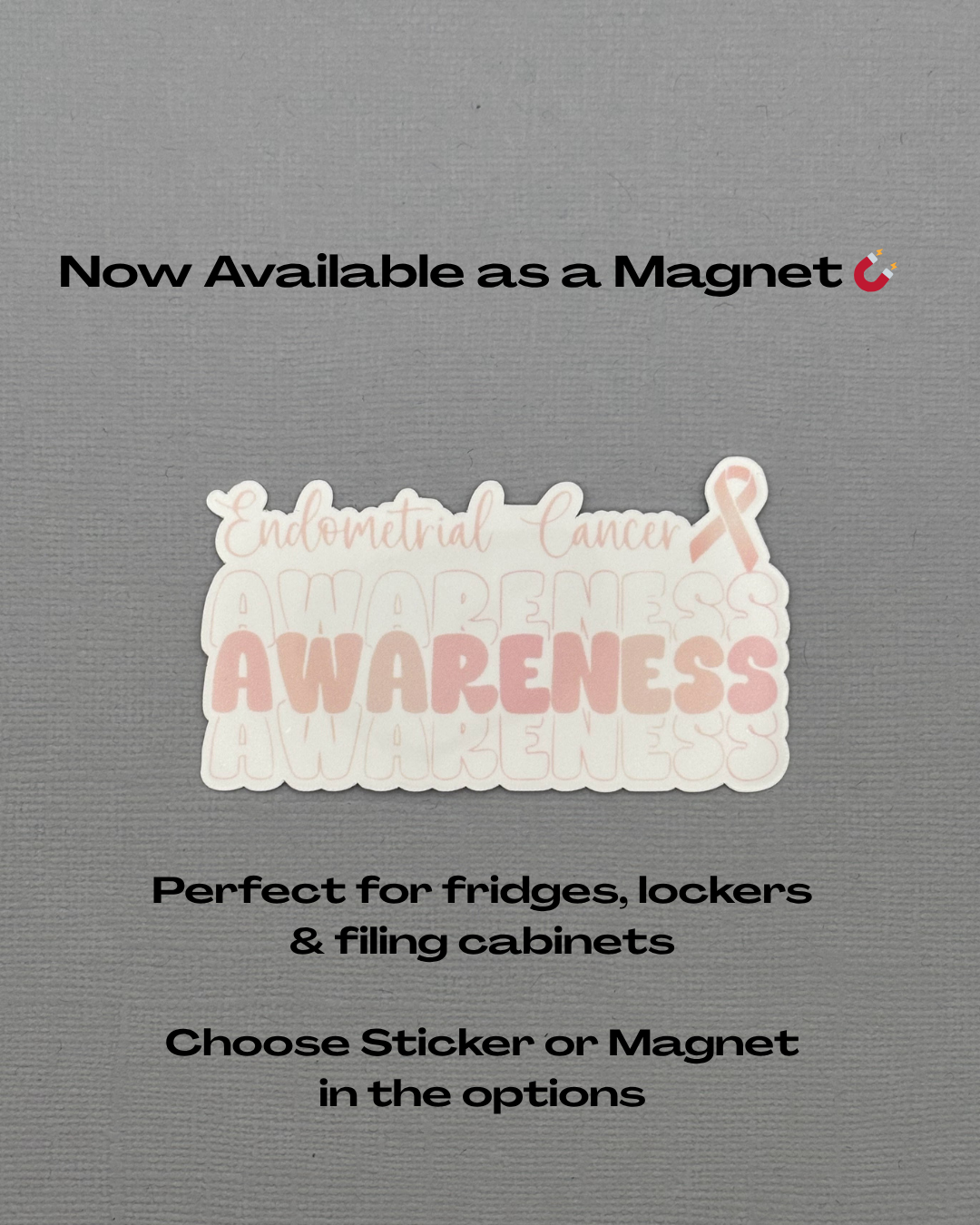 Endometrial Cancer Awareness Sticker or Magnet