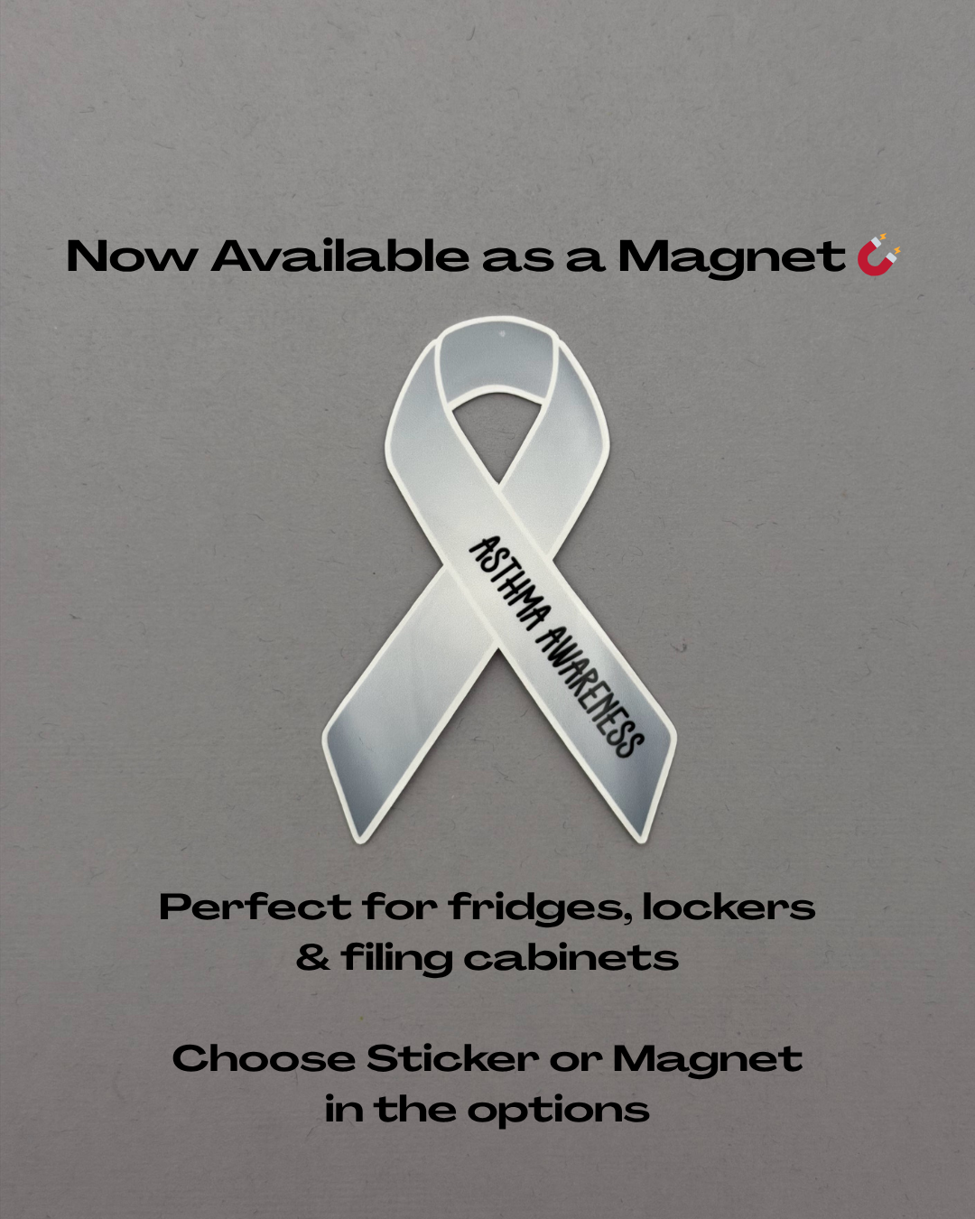 Asthma Awareness Ribbon Sticker or Magnet