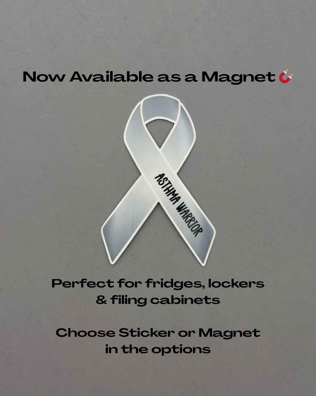 Asthma Warrior Ribbon Sticker or Magnet