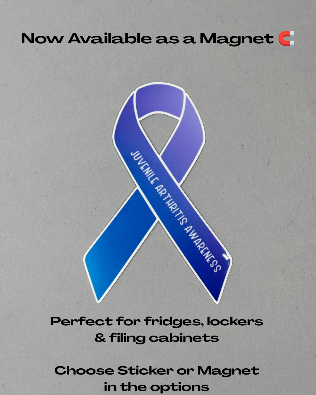 Juvenile Arthritis Awareness Ribbon Sticker or Magnet