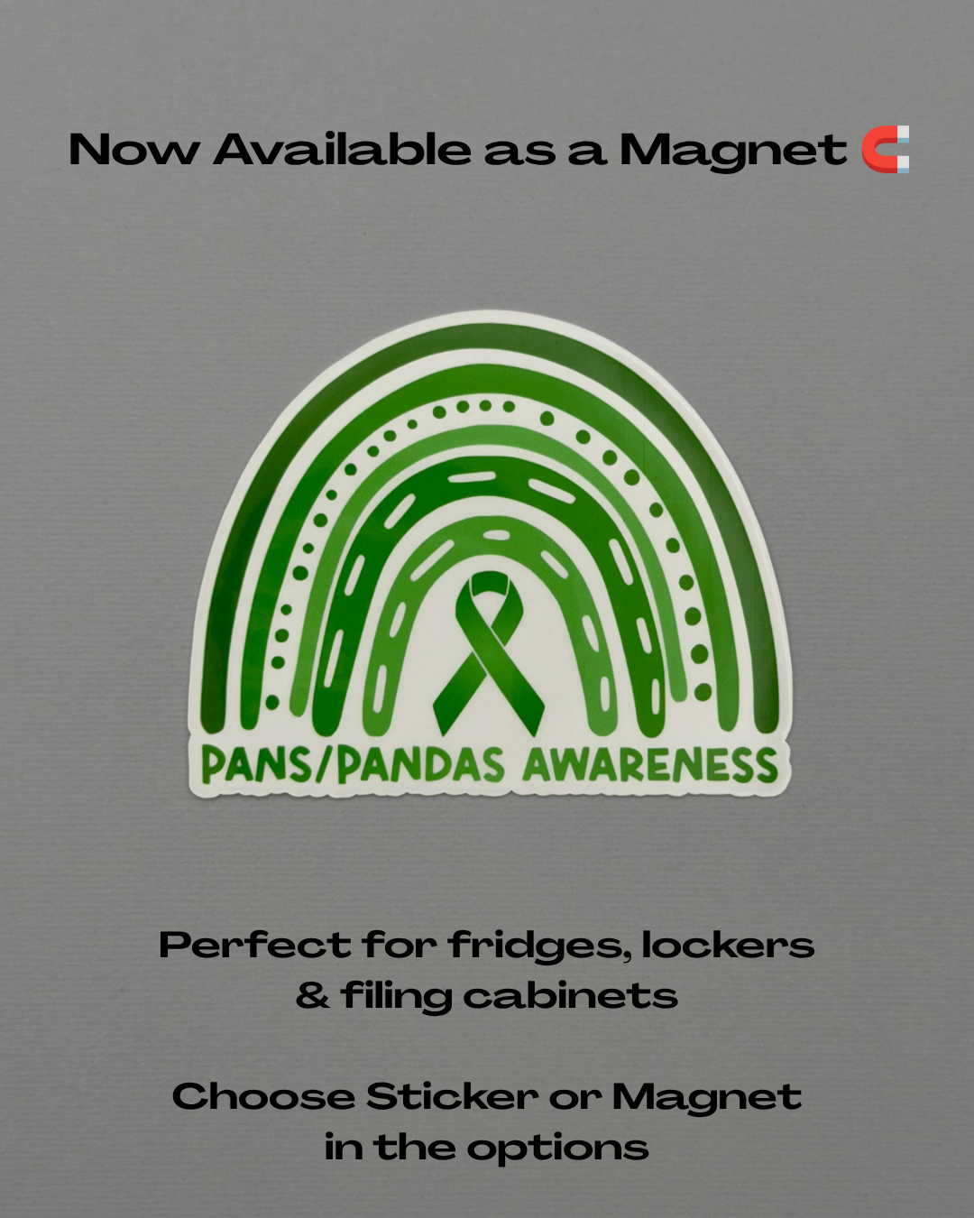 PANS/PANDAS Awareness Rainbow Sticker or Magnet