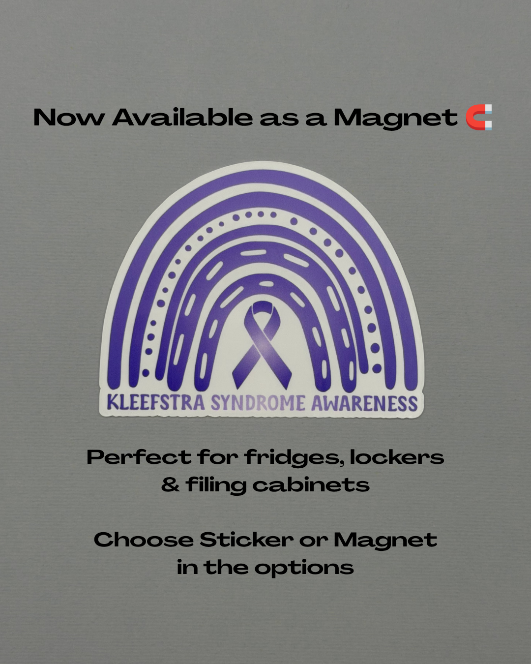 Kleefstra Syndrome Awareness Rainbow Sticker or Magnet