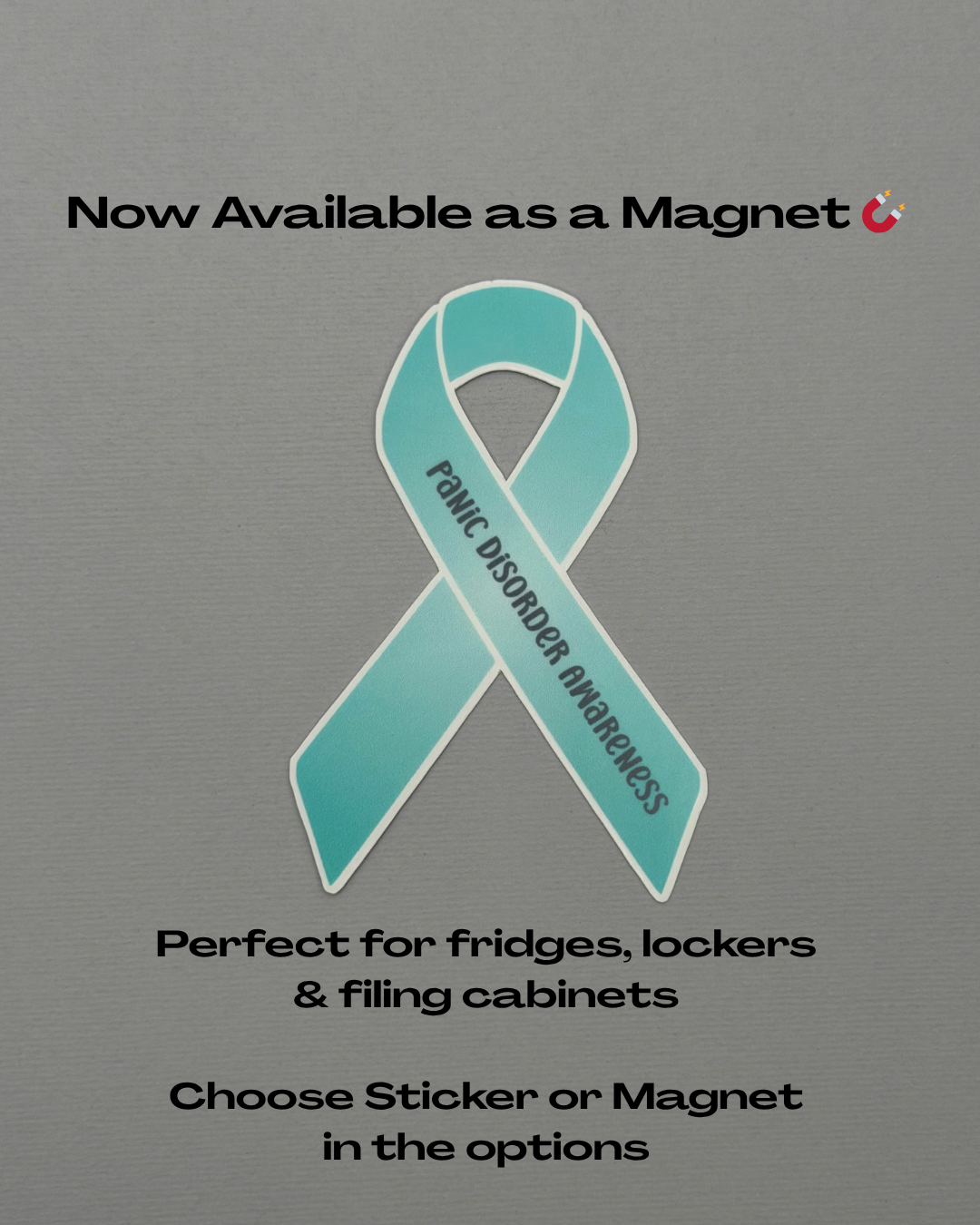Panic Disorder Awareness Ribbon Sticker or Magnet
