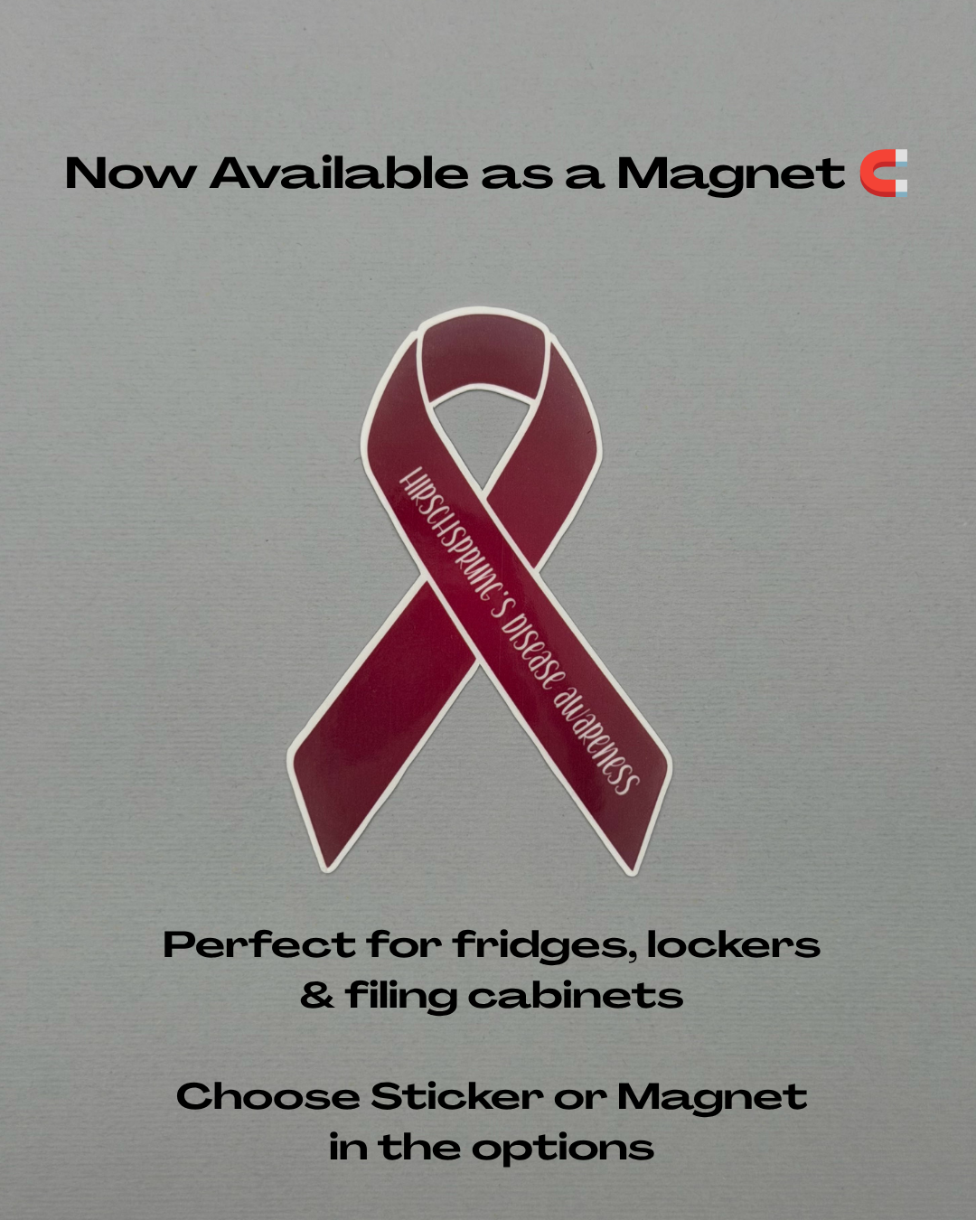 Hirschsprung's Disease Awareness Ribbon Sticker or Magnet