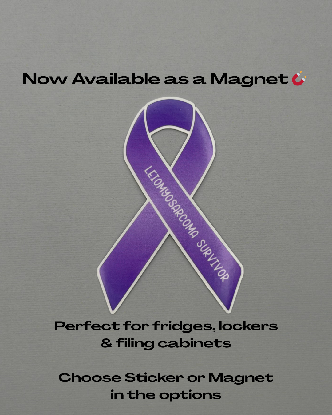 Leiomyosarcoma Survivor Ribbon Sticker or Magnet