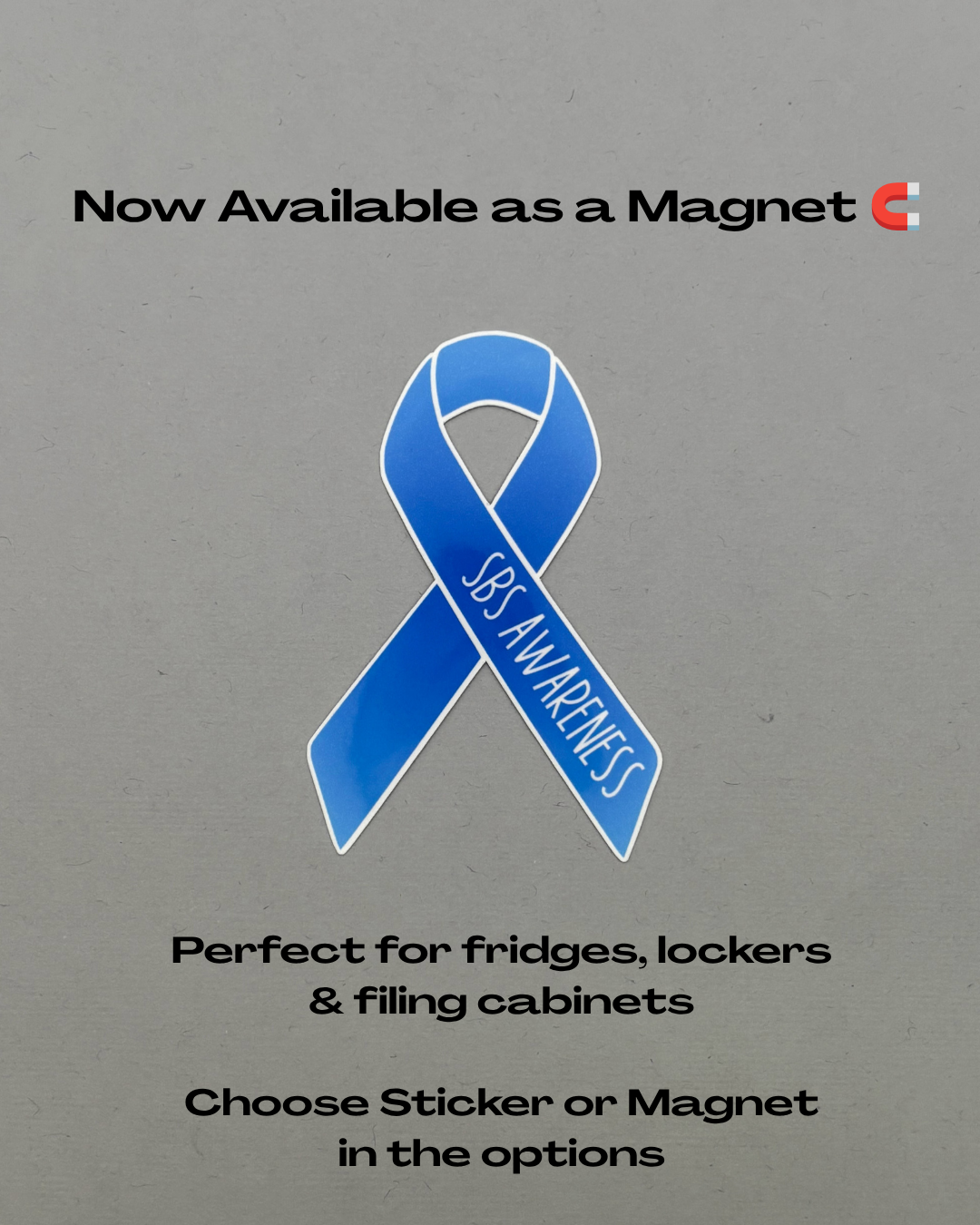 SBS Awareness Ribbon Sticker or Magnet | Short Bowel Syndrome