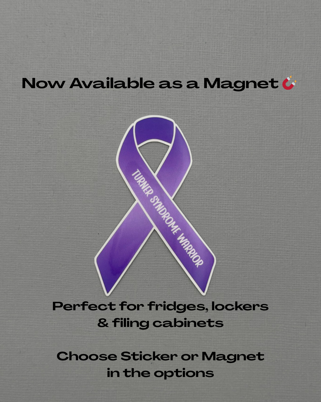 Turner Syndrome Warrior Ribbon Sticker or Magnet