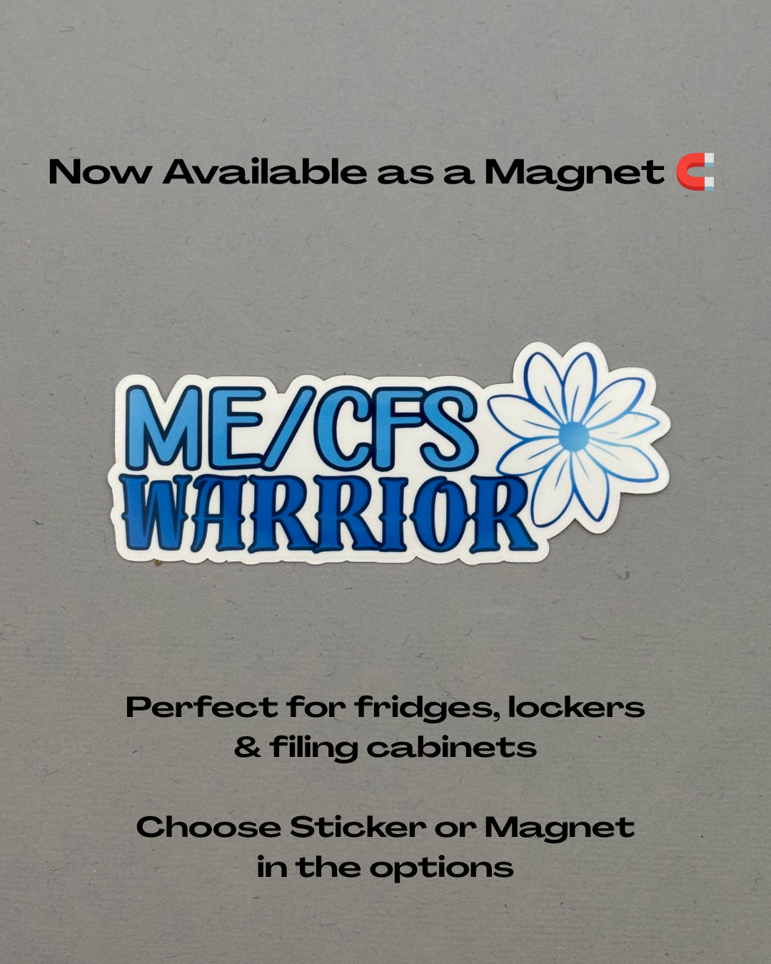 ME/CFS Warrior Flower Sticker or Magnet