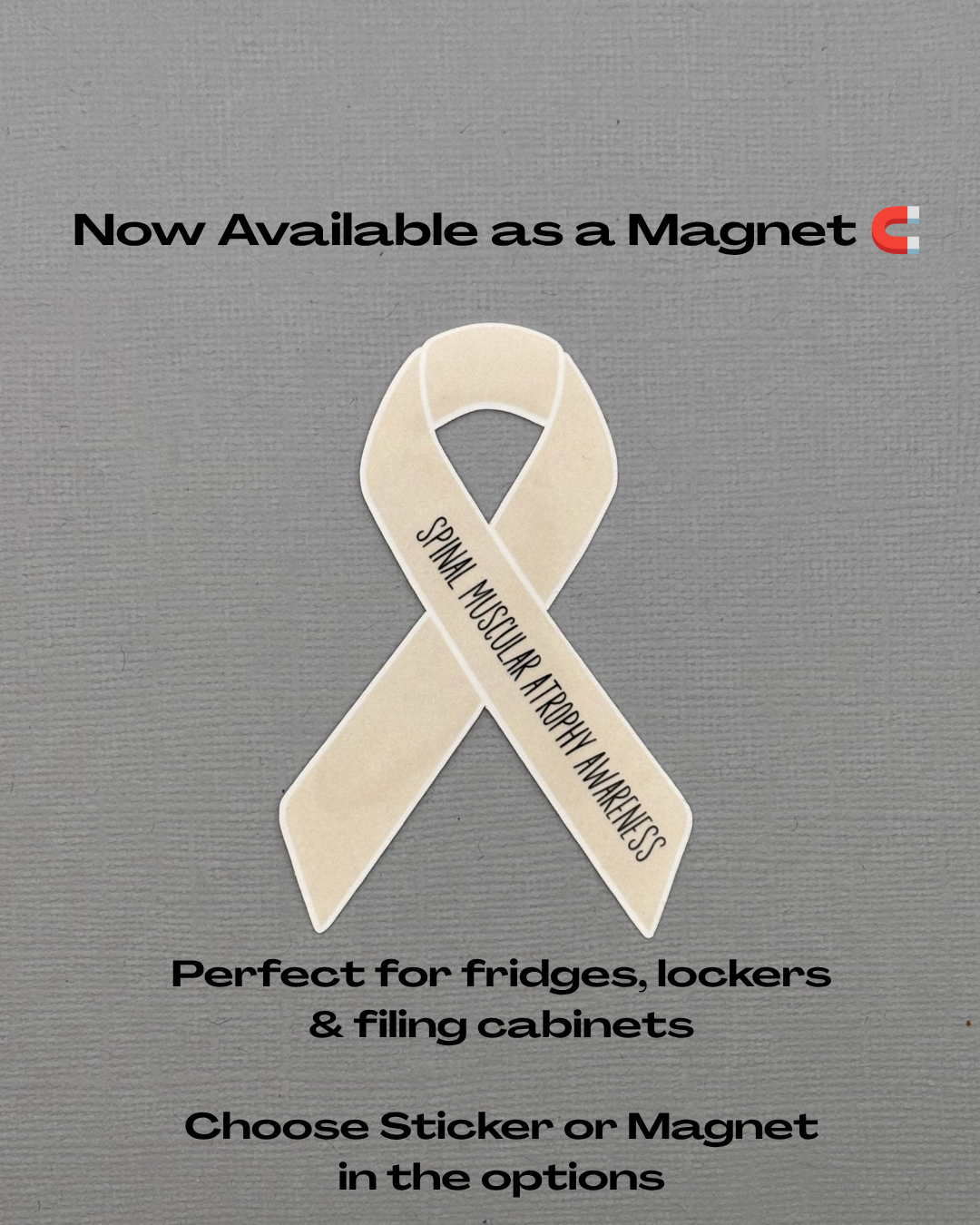 Spinal Muscular Atrophy Awareness Ribbon Sticker or Magnet