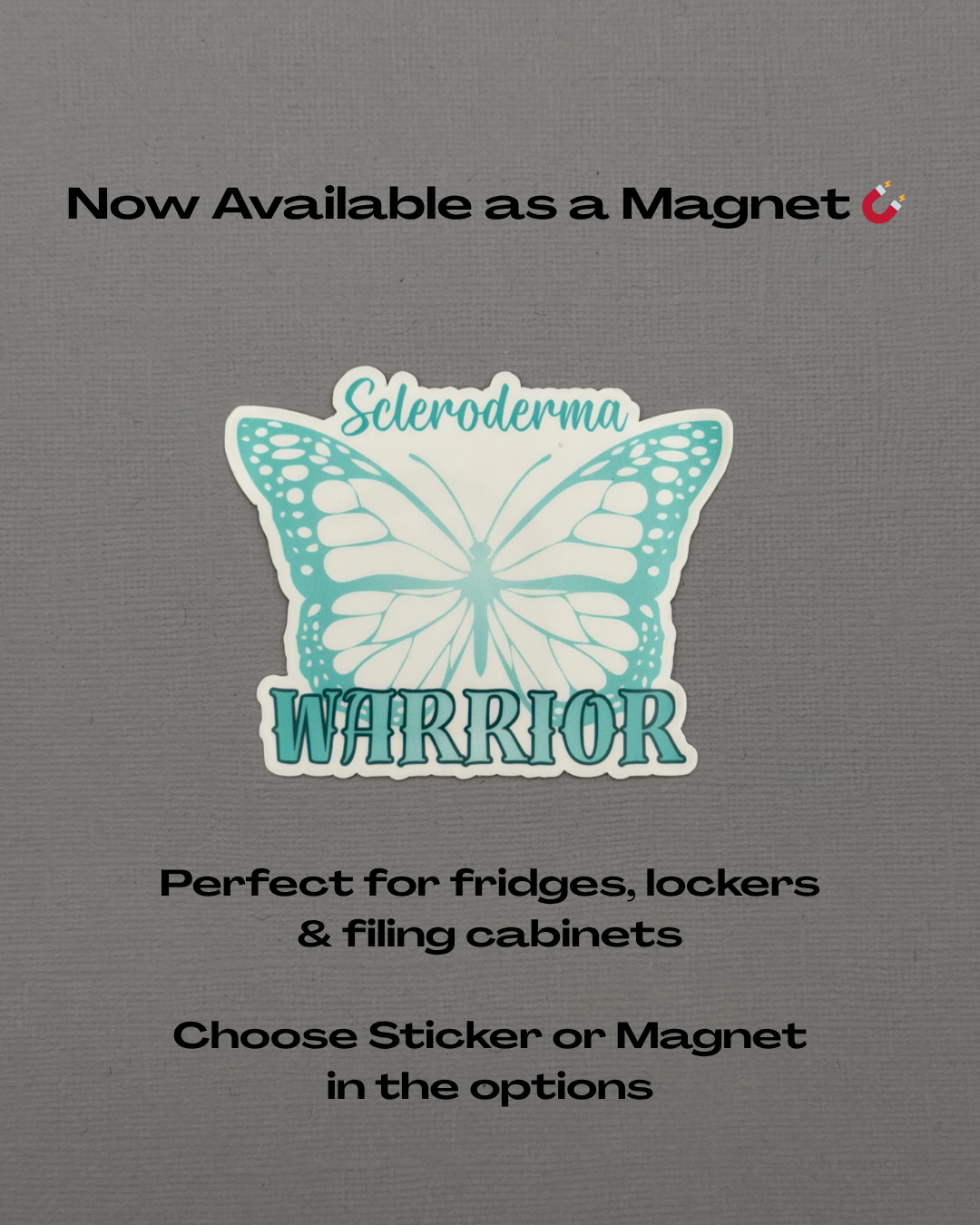 Scleroderma Warrior Butterfly Sticker or Magnet