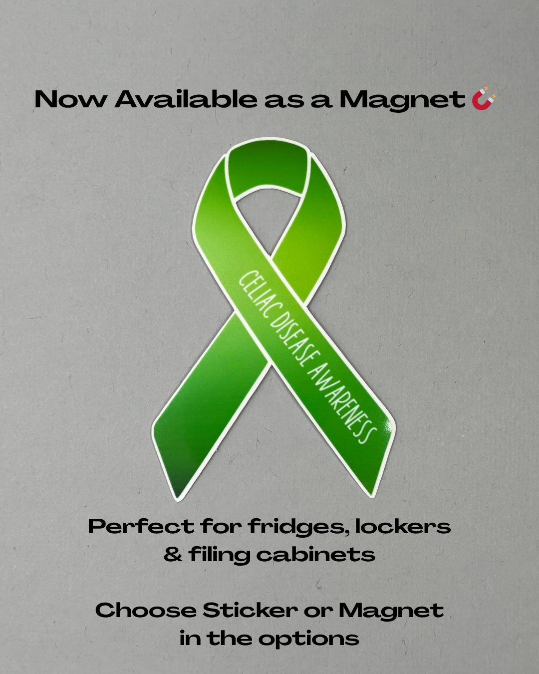 Celiac Disease Awareness Ribbon Sticker or Magnet