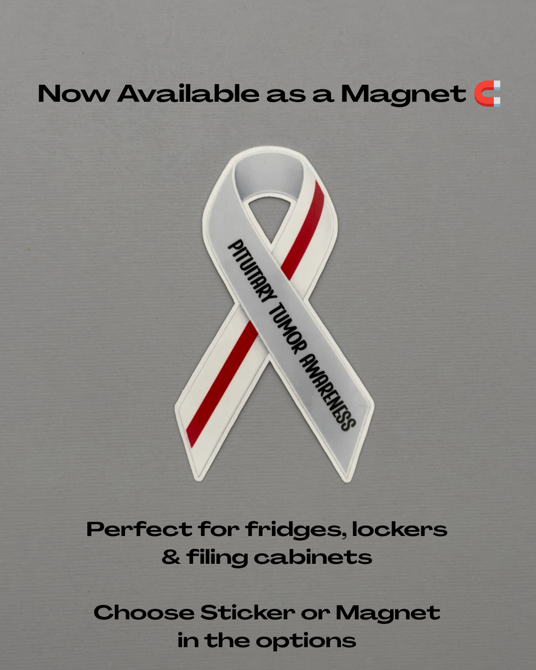 Pituitary Tumor Awareness Ribbon Sticker or Magnet