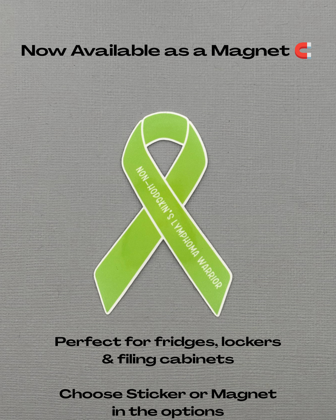 Non-Hodgkin's Lymphoma Warrior Ribbon Sticker or Magnet