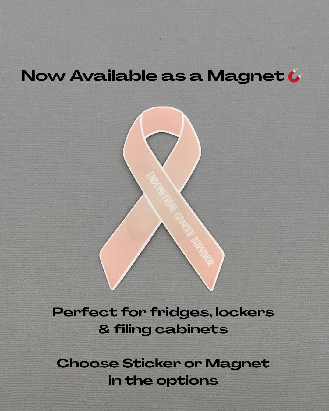 Endometrial Cancer Survivor Ribbon Sticker or Magnet