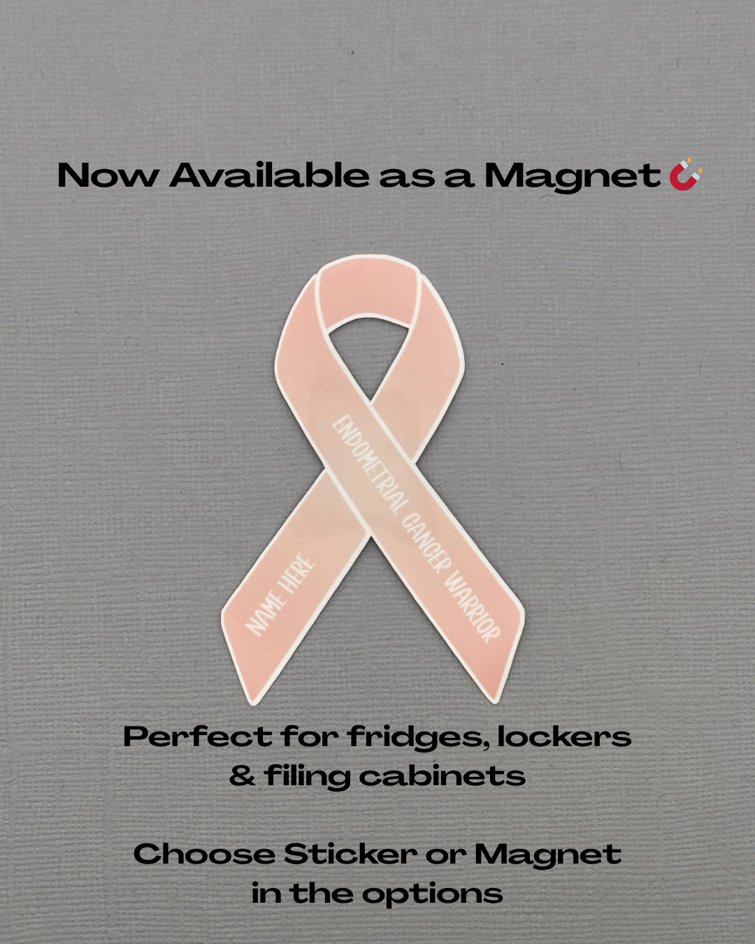 Endometrial Cancer Warrior Ribbon Sticker or Magnet