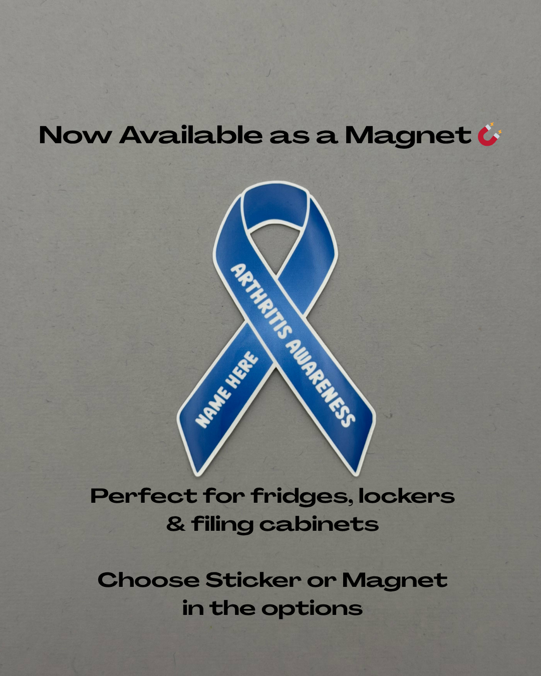 Arthritis Awareness Custom Ribbon Sticker or Magnet