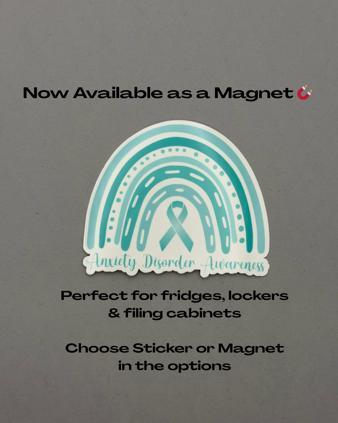 Anxiety Disorder Awareness Rainbow Sticker or Magnet