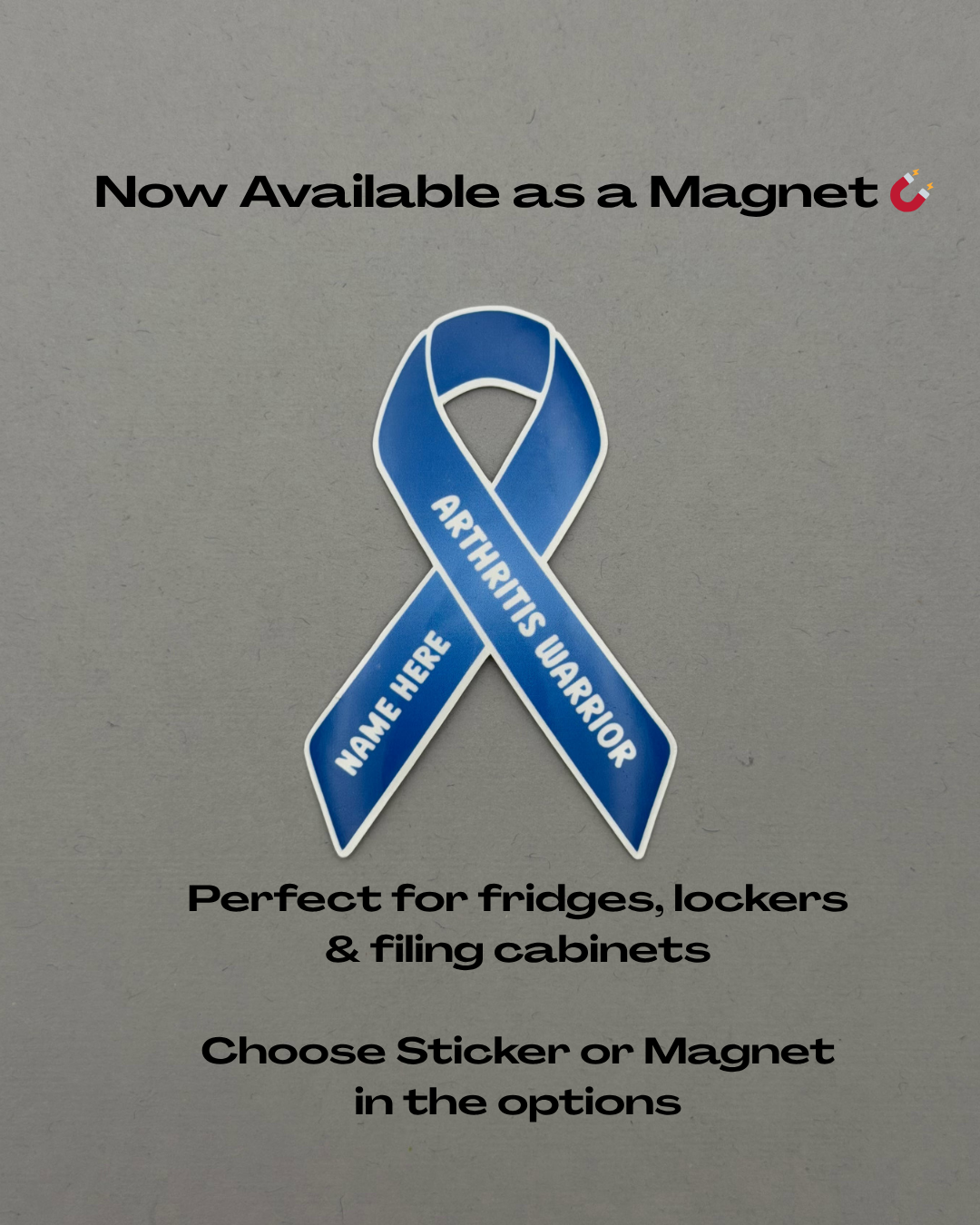 Arthritis Warrior Custom Ribbon Sticker or Magnet