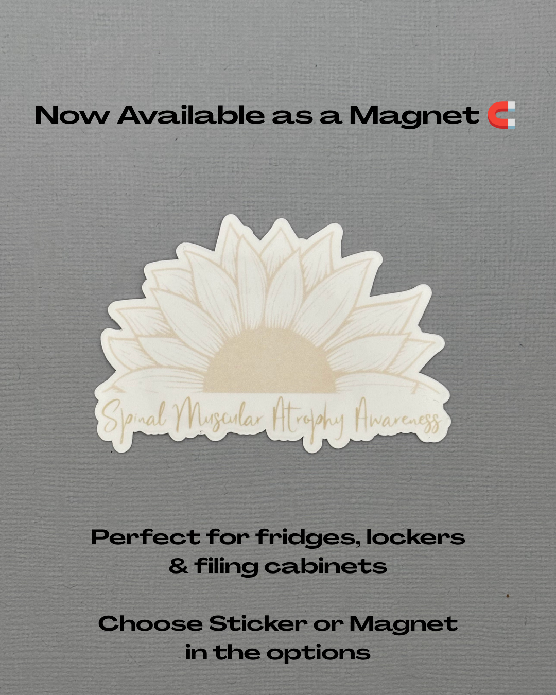 Spinal Muscular Atrophy Awareness Sunflower Sticker or Magnet