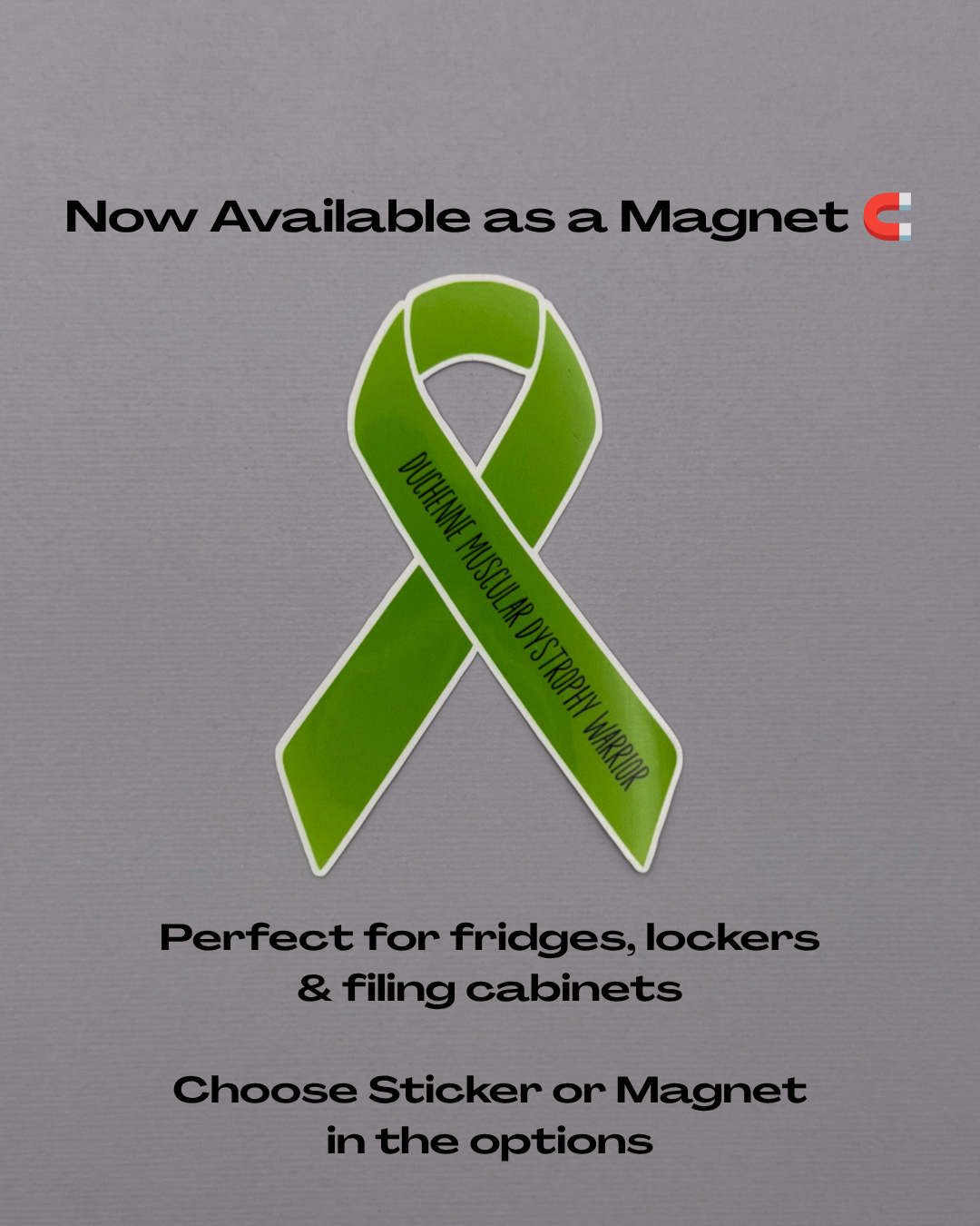 Duchenne Muscular Dystrophy Warrior Ribbon Sticker or Magnet