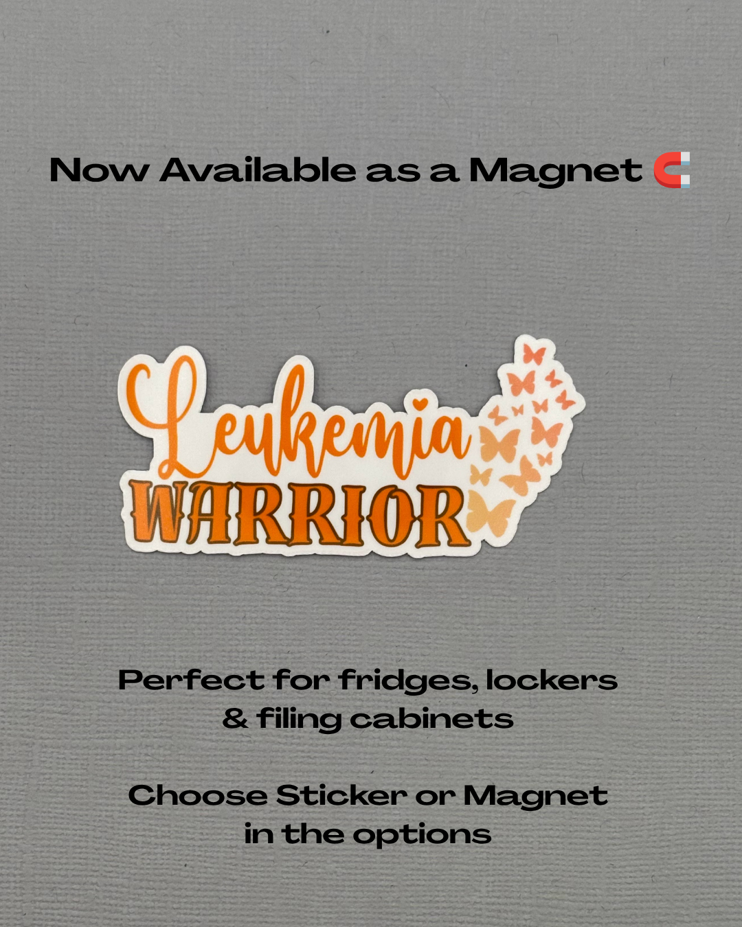 Leukemia Warrior Butterflies Sticker or Magnet