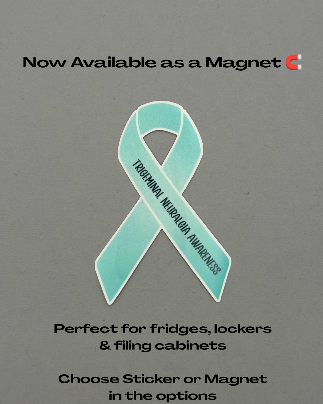 Trigeminal Neuralgia Awareness Ribbon Sticker or Magnet