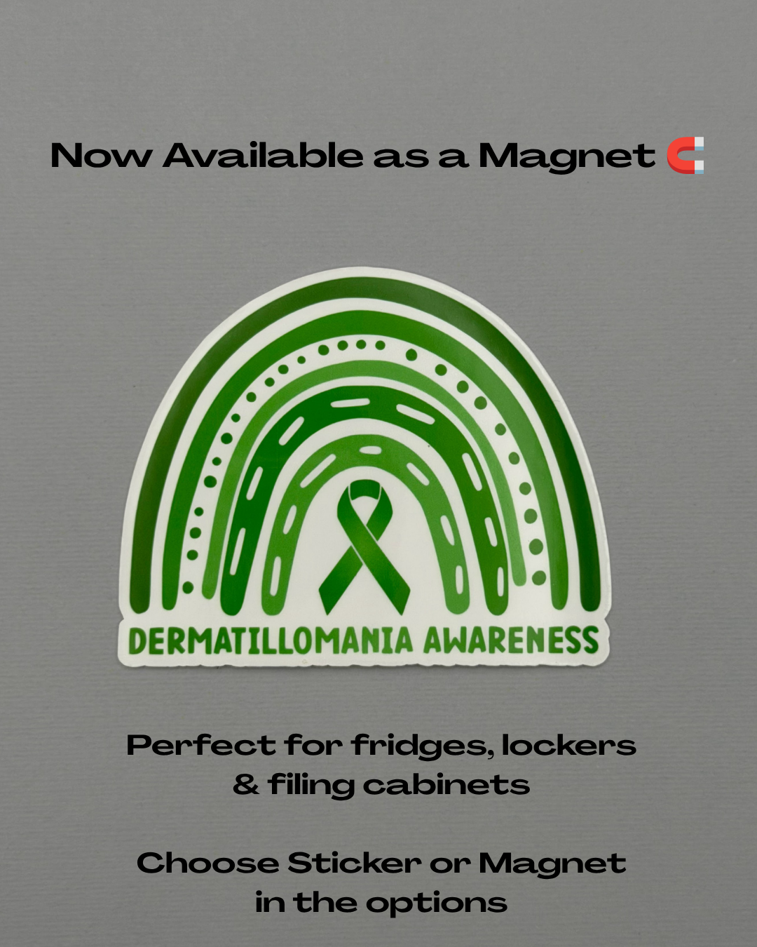 Dermatillomania Awareness Rainbow Sticker or Magnet