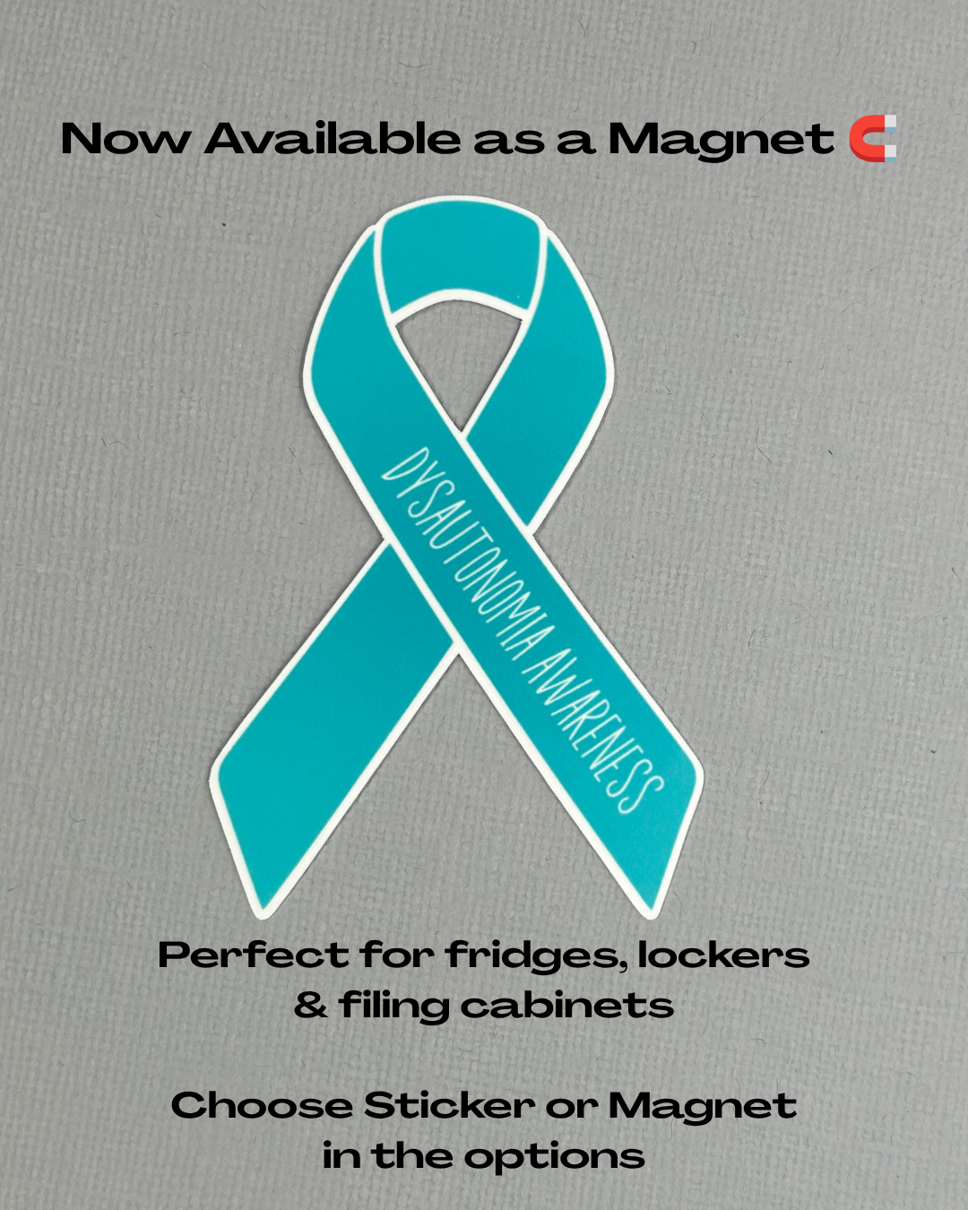 Dysautonomia Awareness Ribbon Sticker or Magnet